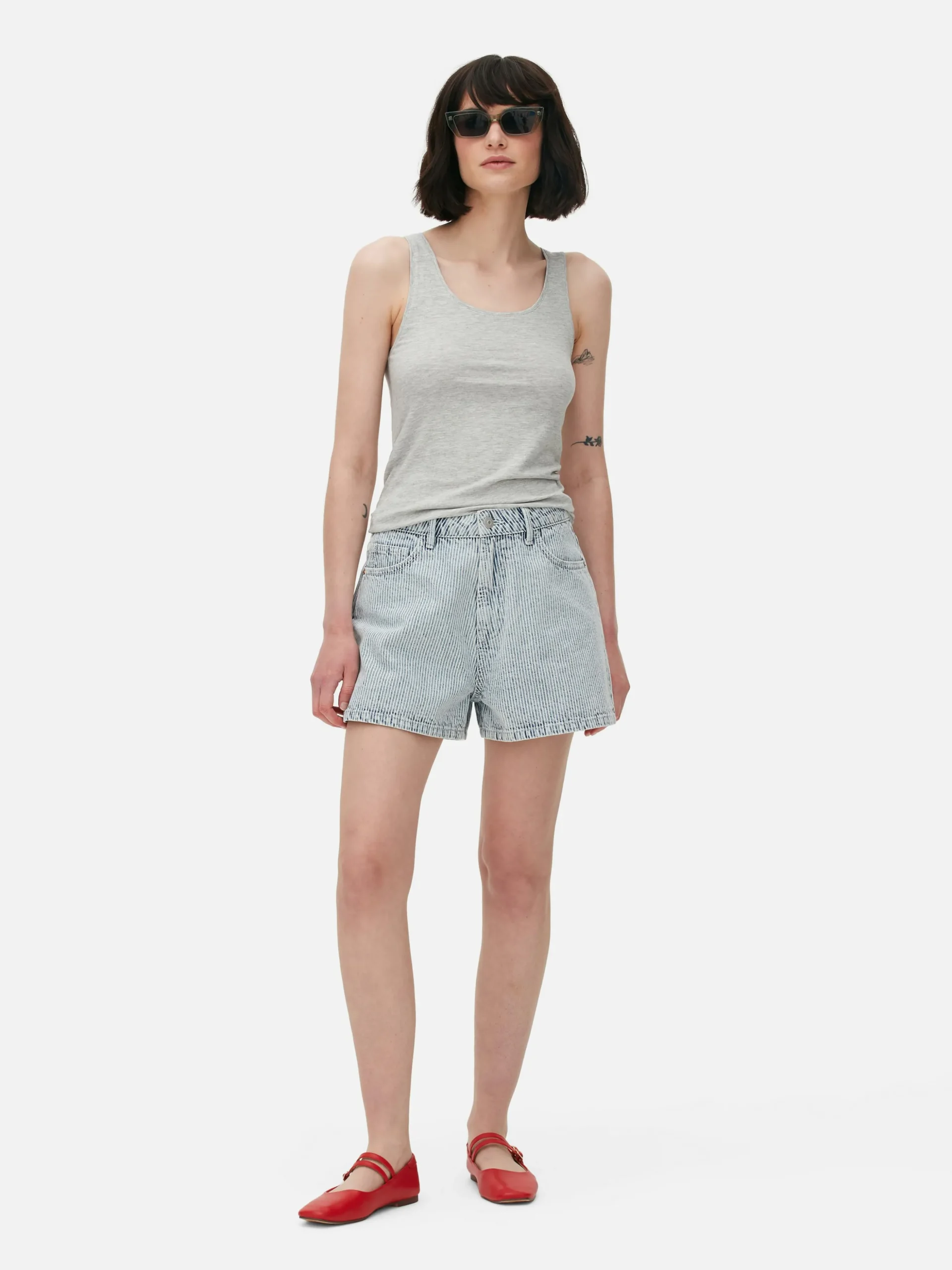 Camiseta Sin Mangas Elástica Con Escote Amplio