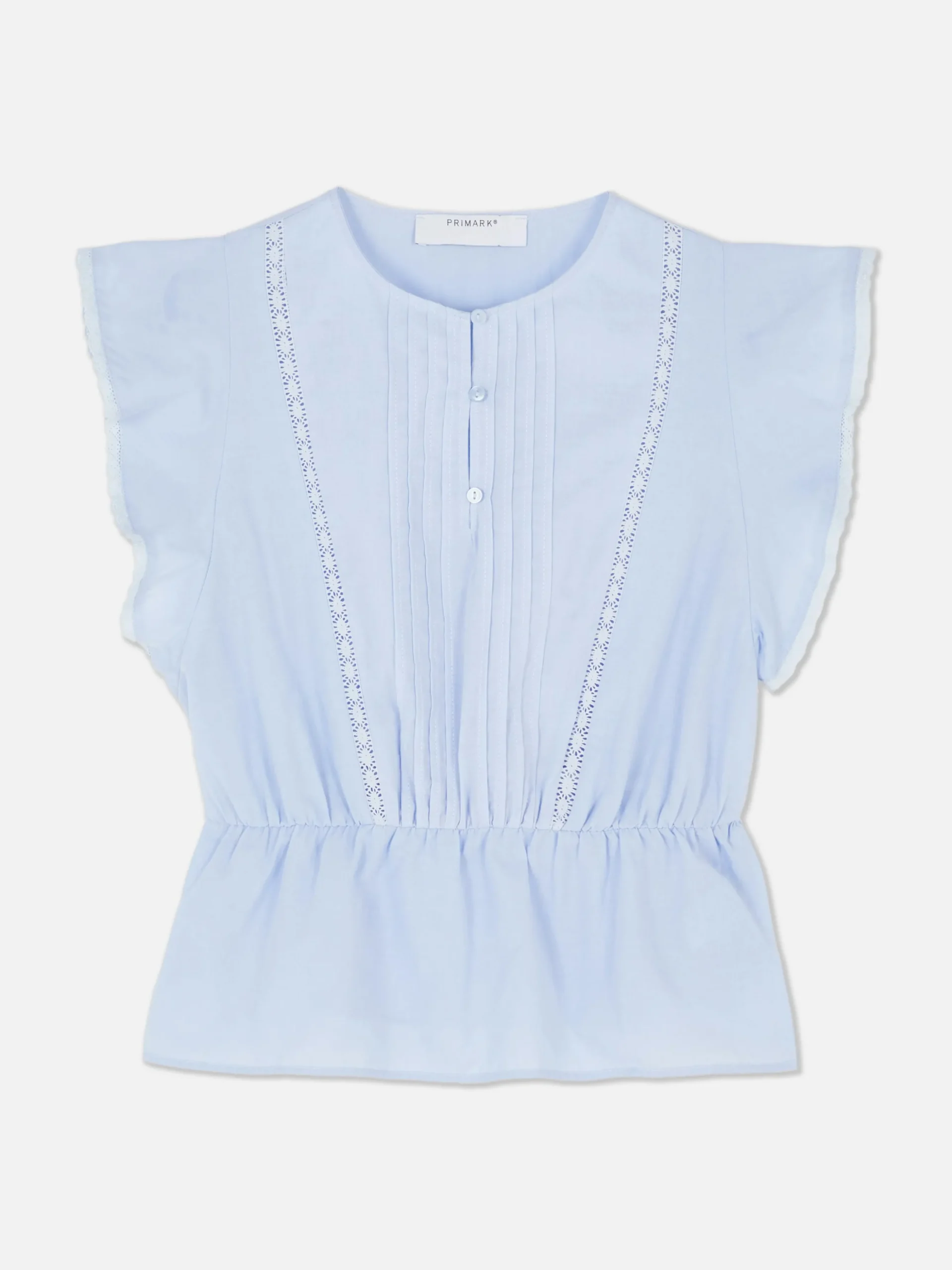 Camiseta Victoriana Sin Mangas Con Bordado Inglés
