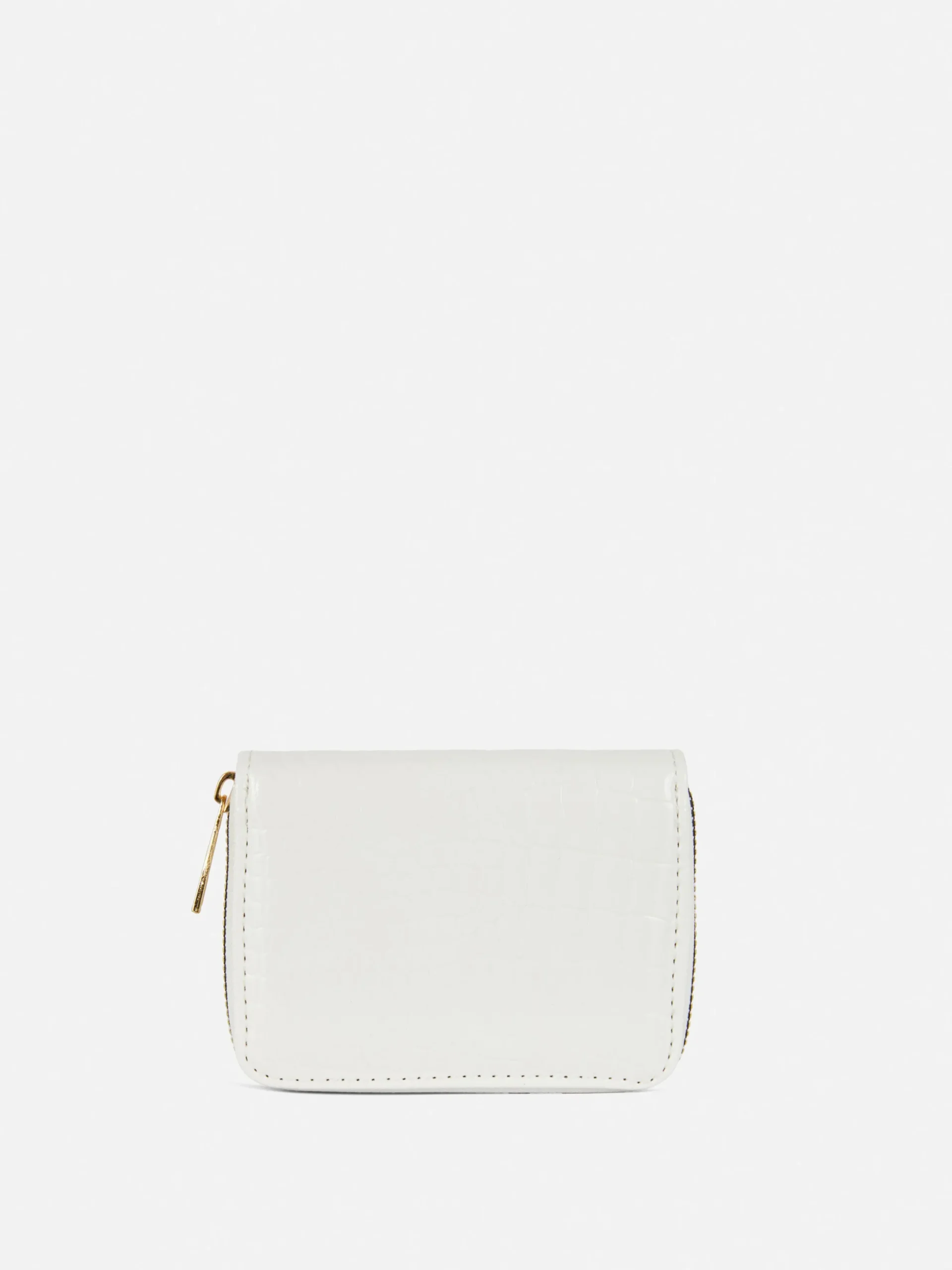 Cartera De Cocodrilo Sintético Con Cremallera