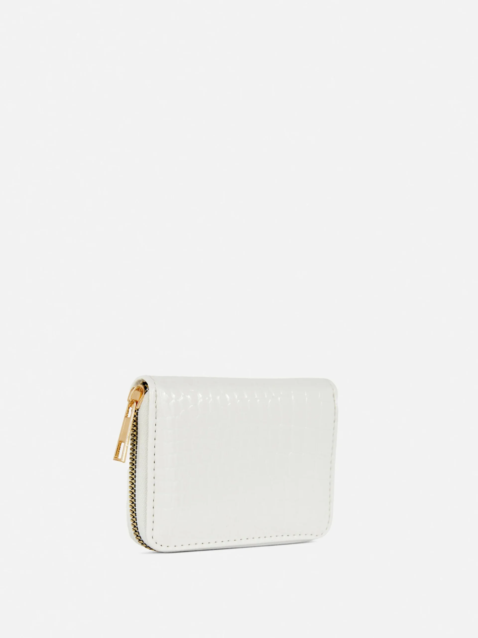 Cartera De Cocodrilo Sintético Con Cremallera