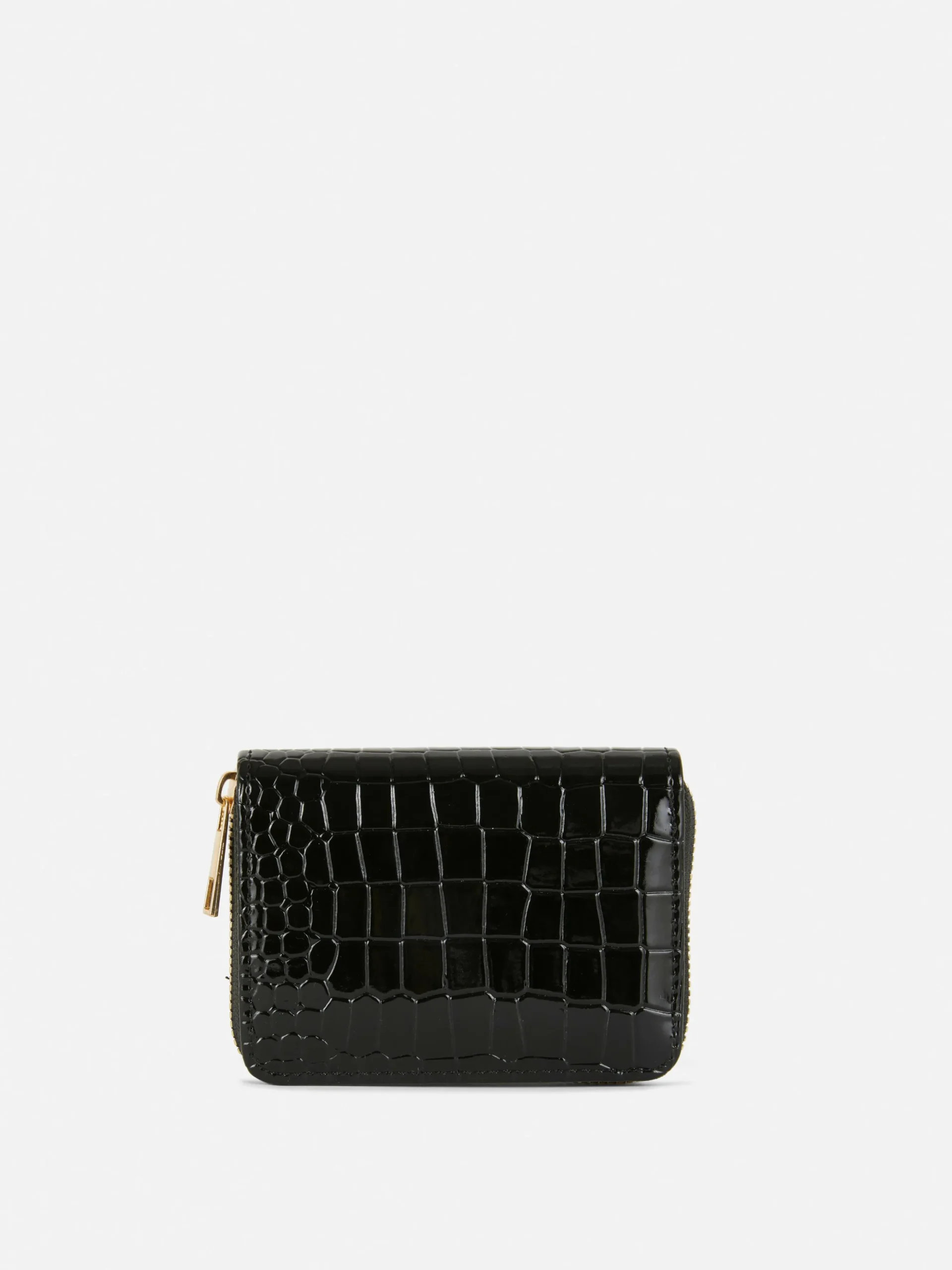 Cartera De Cocodrilo Sintético Con Cremallera