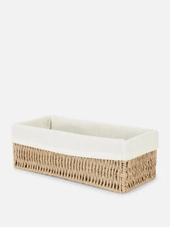 Cesta Rectangular De Cuerda De Papel