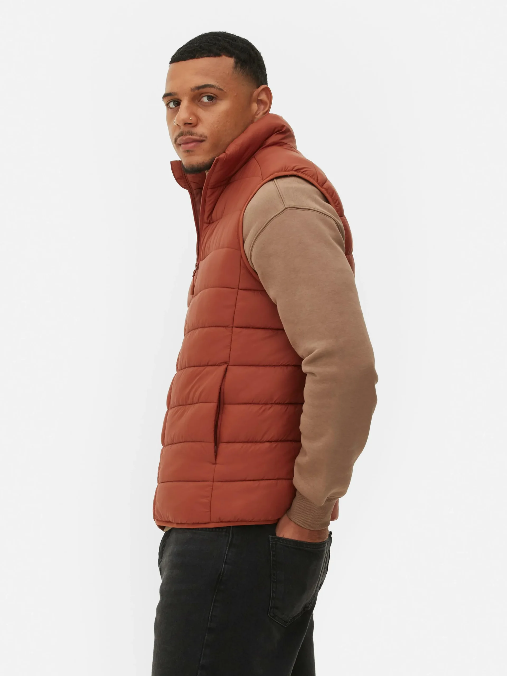 Chaleco Acolchado Con Cremallera Integral
