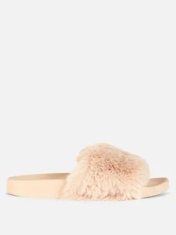 Chanclas De Pelo Sintético