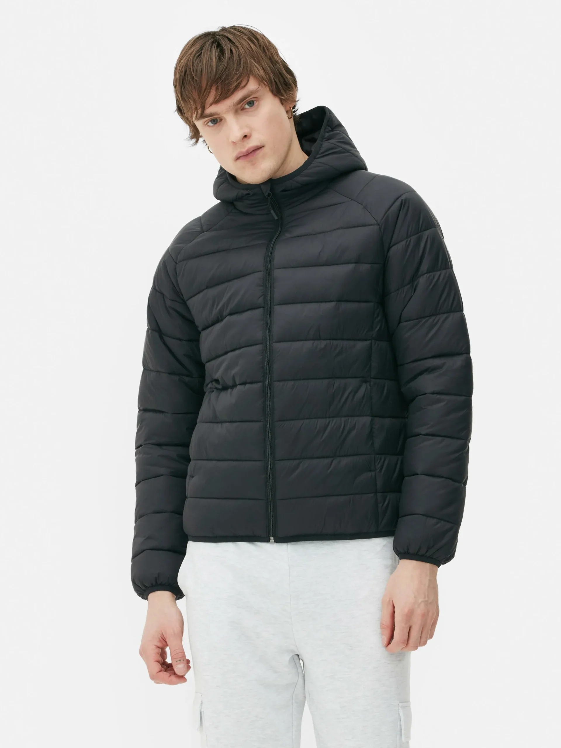 Chaqueta Acolchada Con Capucha Básica