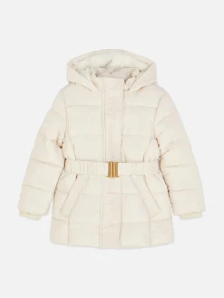 Chaqueta Acolchada Con Cinturón