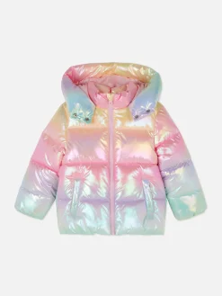 Chaqueta Acolchada Con Degradado Iridiscente