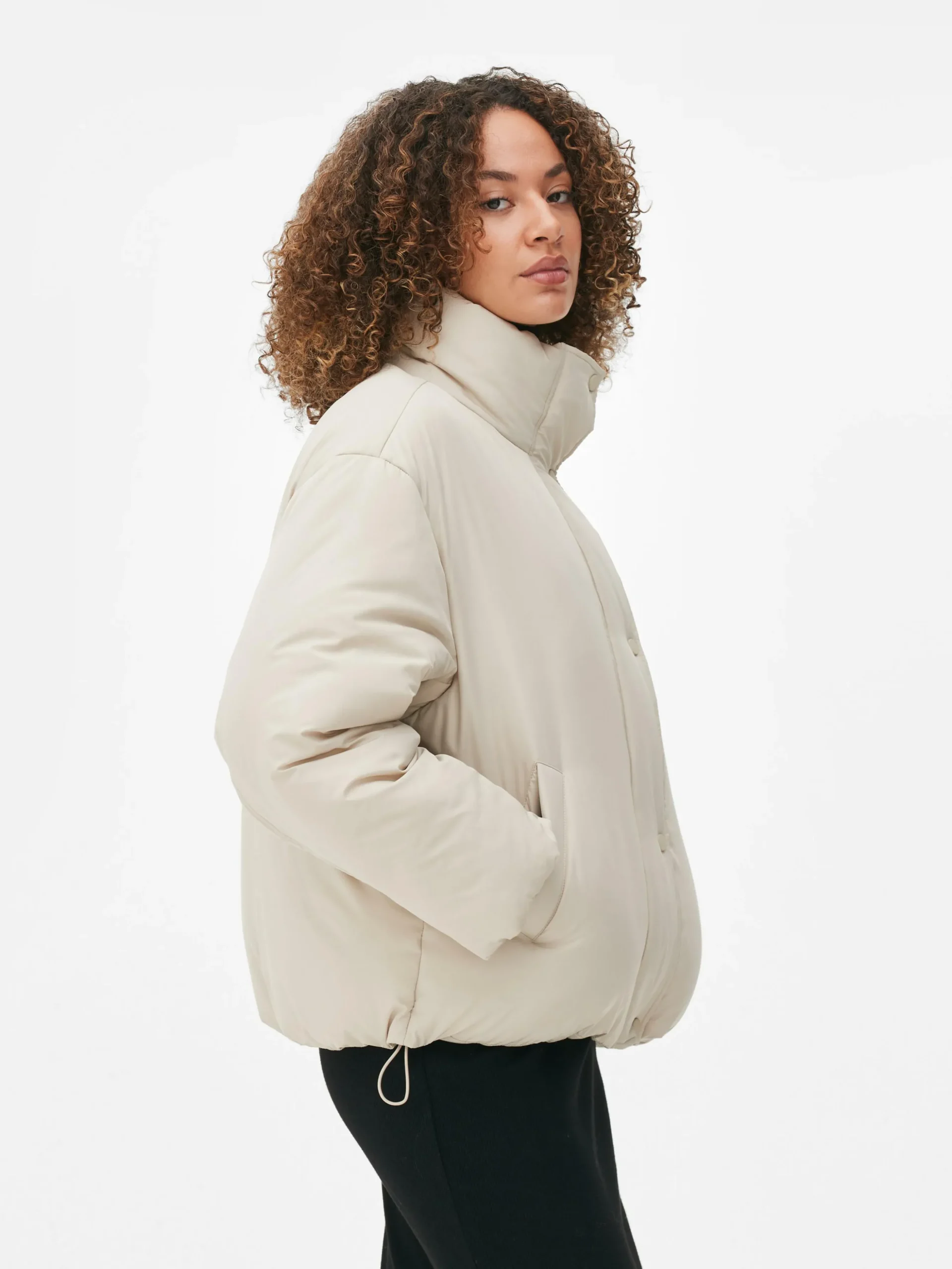 Chaqueta Acolchada De Cuello Alto