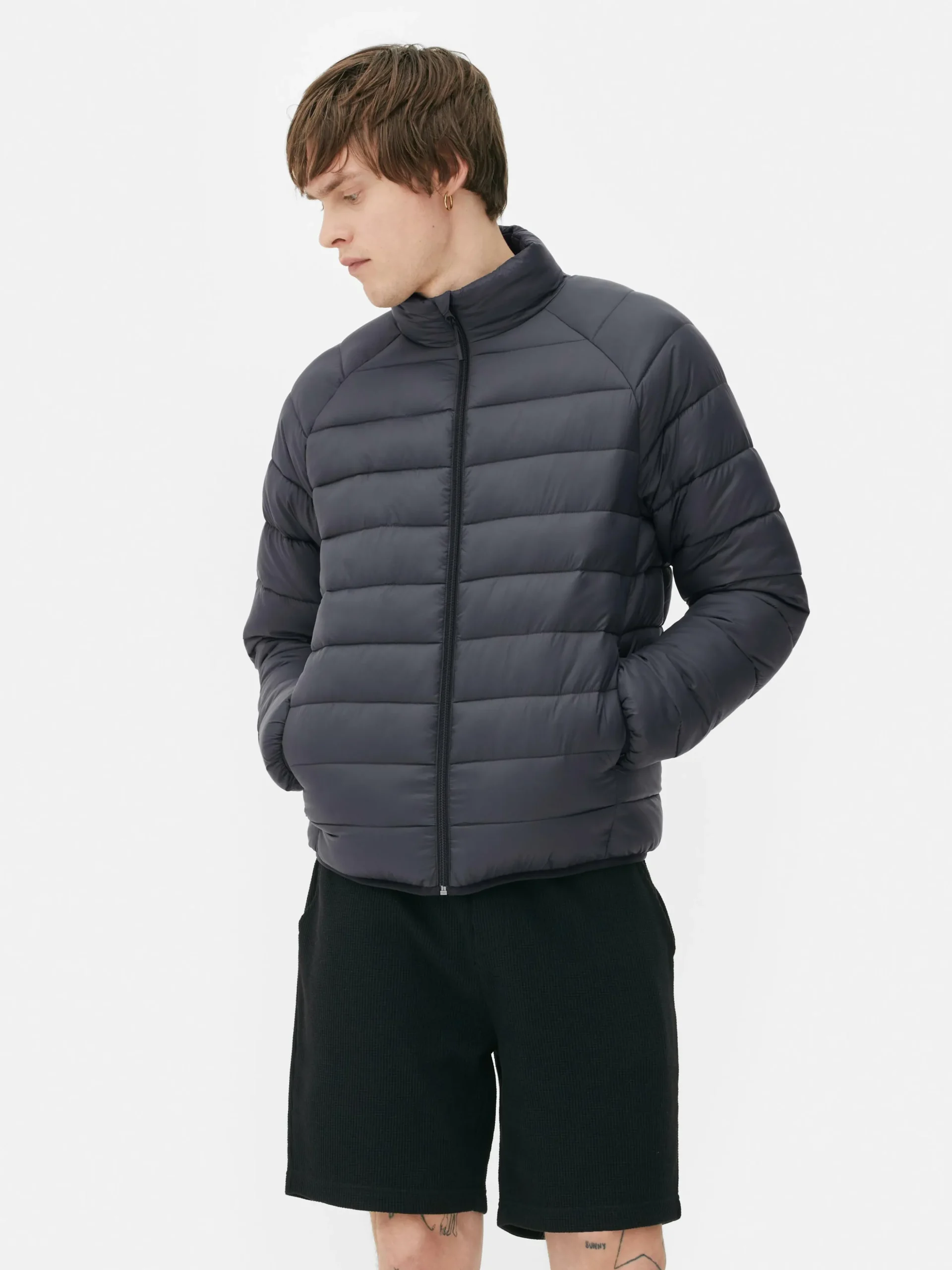 Chaqueta Acolchada De Cuello Chimenea Essential