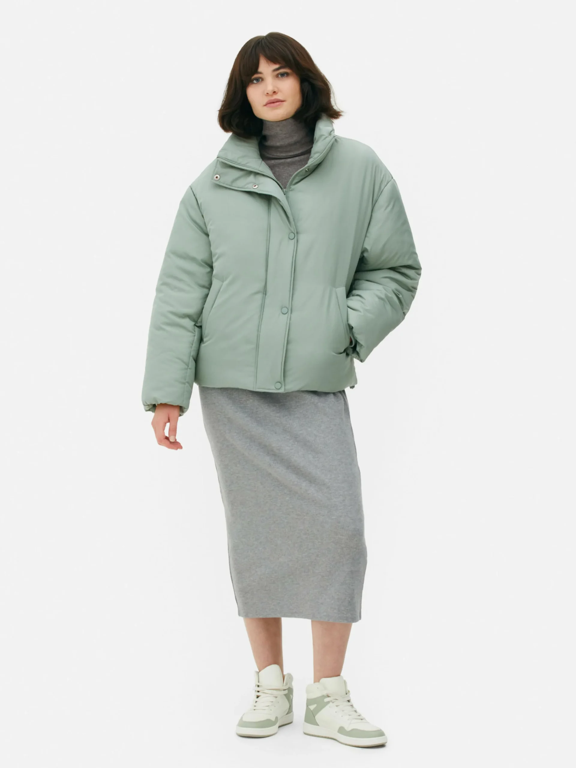 Chaqueta Acolchada De Cuello Alto