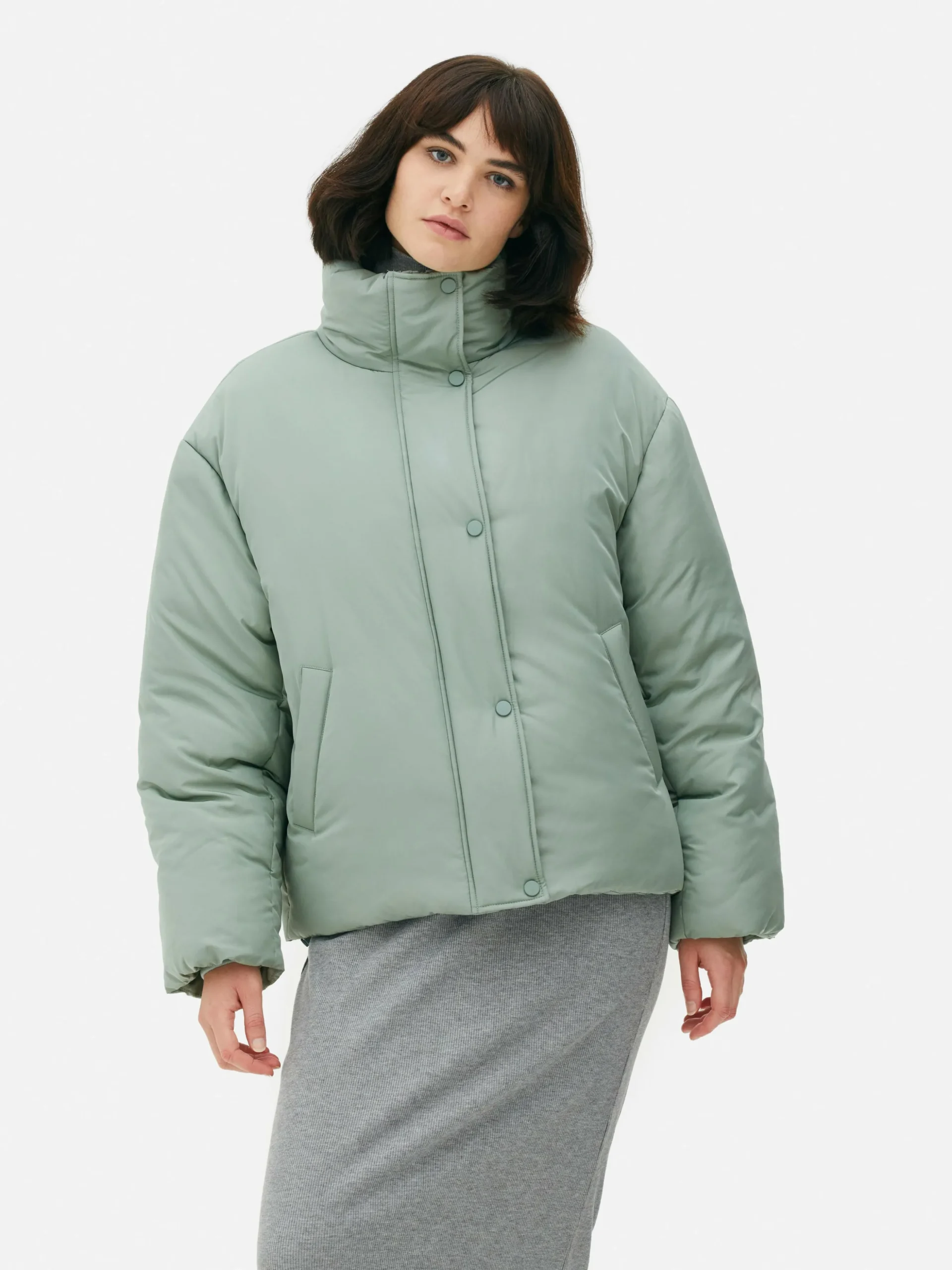 Chaqueta Acolchada De Cuello Alto