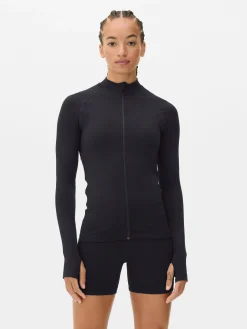 Chaqueta Deportiva Con Cremallera Sin Costuras