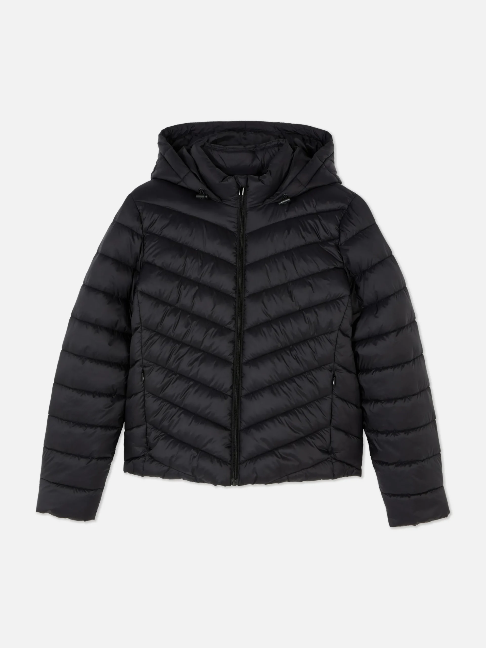 Chaqueta Ligera Acolchada Con Capucha