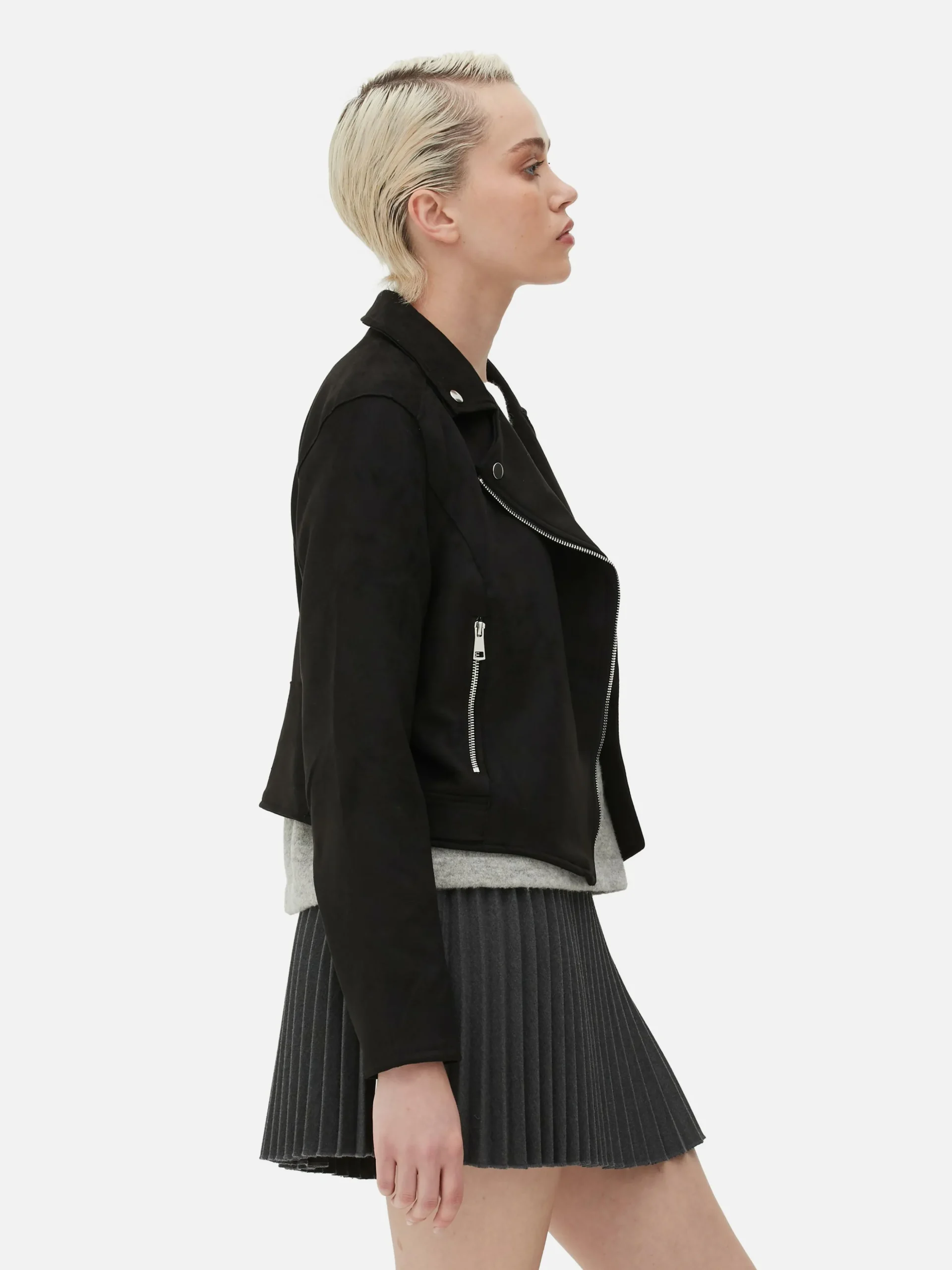 Chaqueta Motera De Antelina