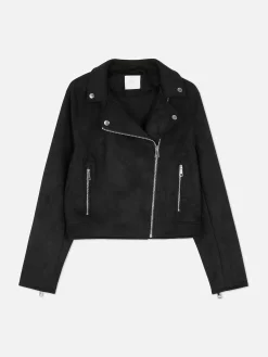 Chaqueta Motera De Antelina