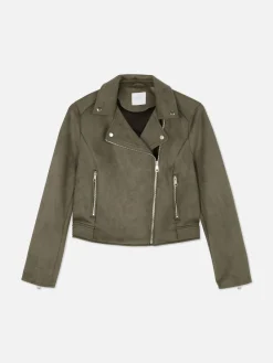 Chaqueta Motera De Antelina