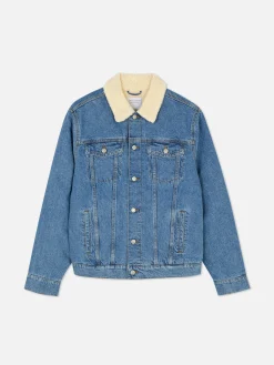 Chaqueta Vaquera Con Cuello De Borrego Sintético