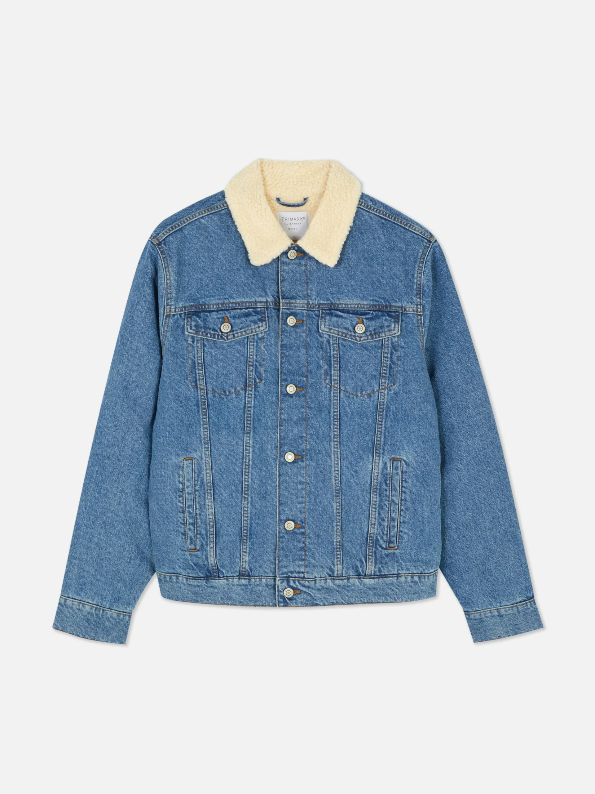Chaqueta Vaquera Con Cuello De Borrego Sintético