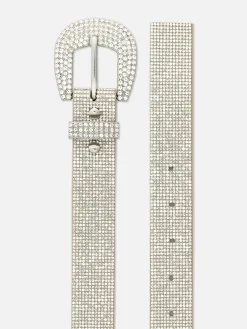 Cinturón De Strass Con Hebilla