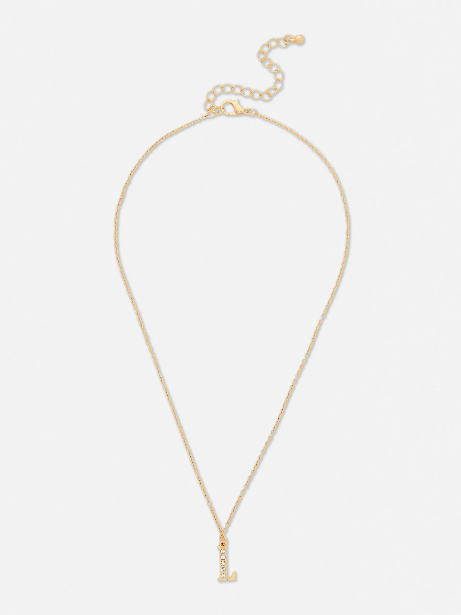 Collar Con Colgante De Inicial Con Strass