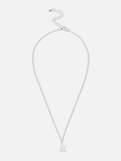 Collar Con Colgante De Inicial Con Strass