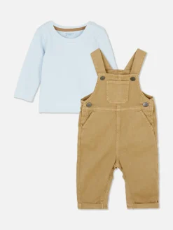 Conjunto De Camiseta De Manga Larga Y Peto