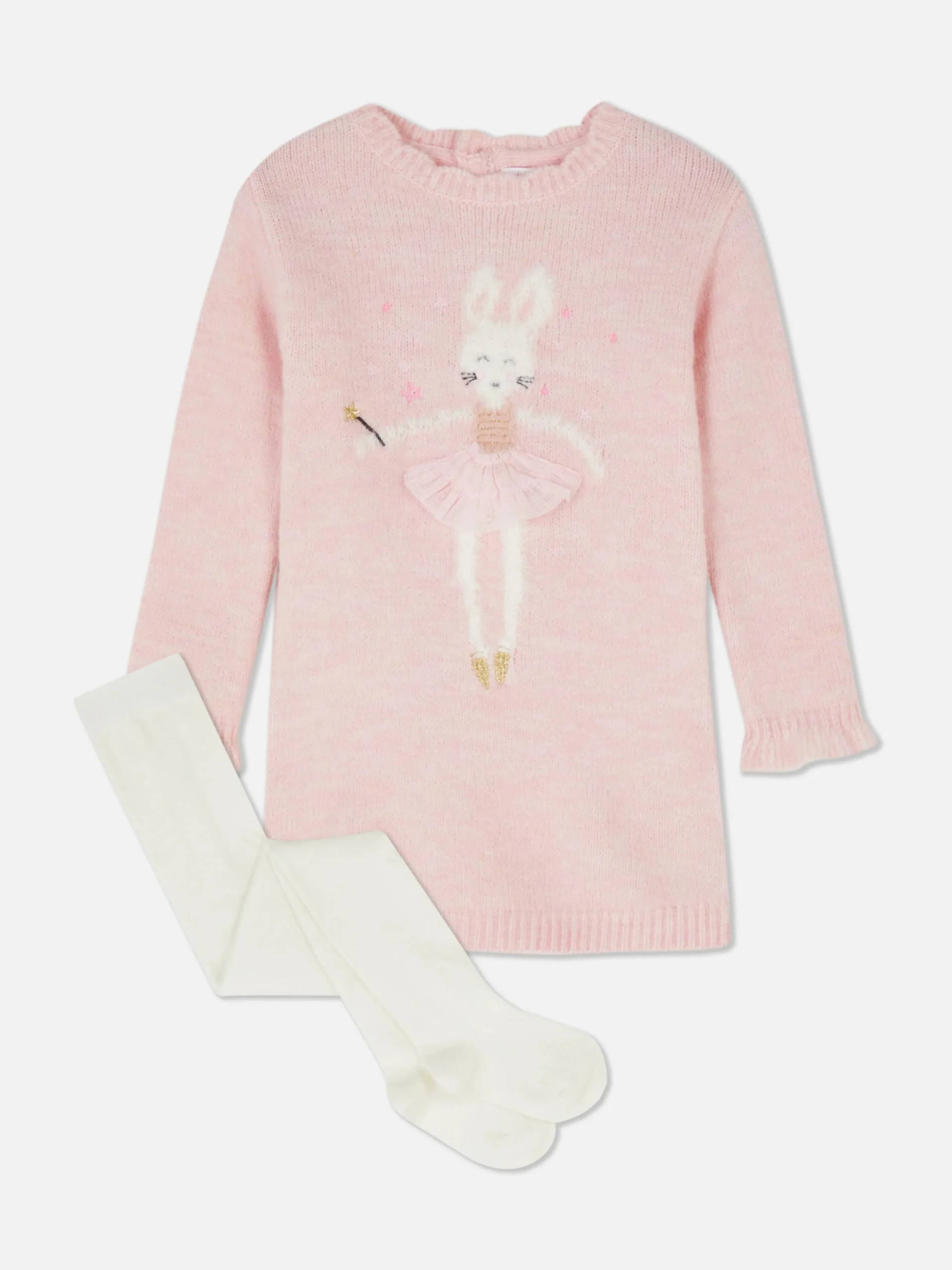 Conjunto De Pichi Y Medias De Punto De Conejito