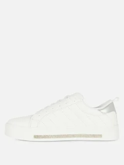 Deportivas De Caña Baja Con Strass