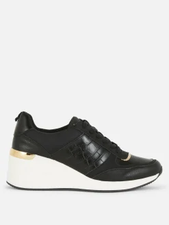 Deportivas De Cuña Con Cordones