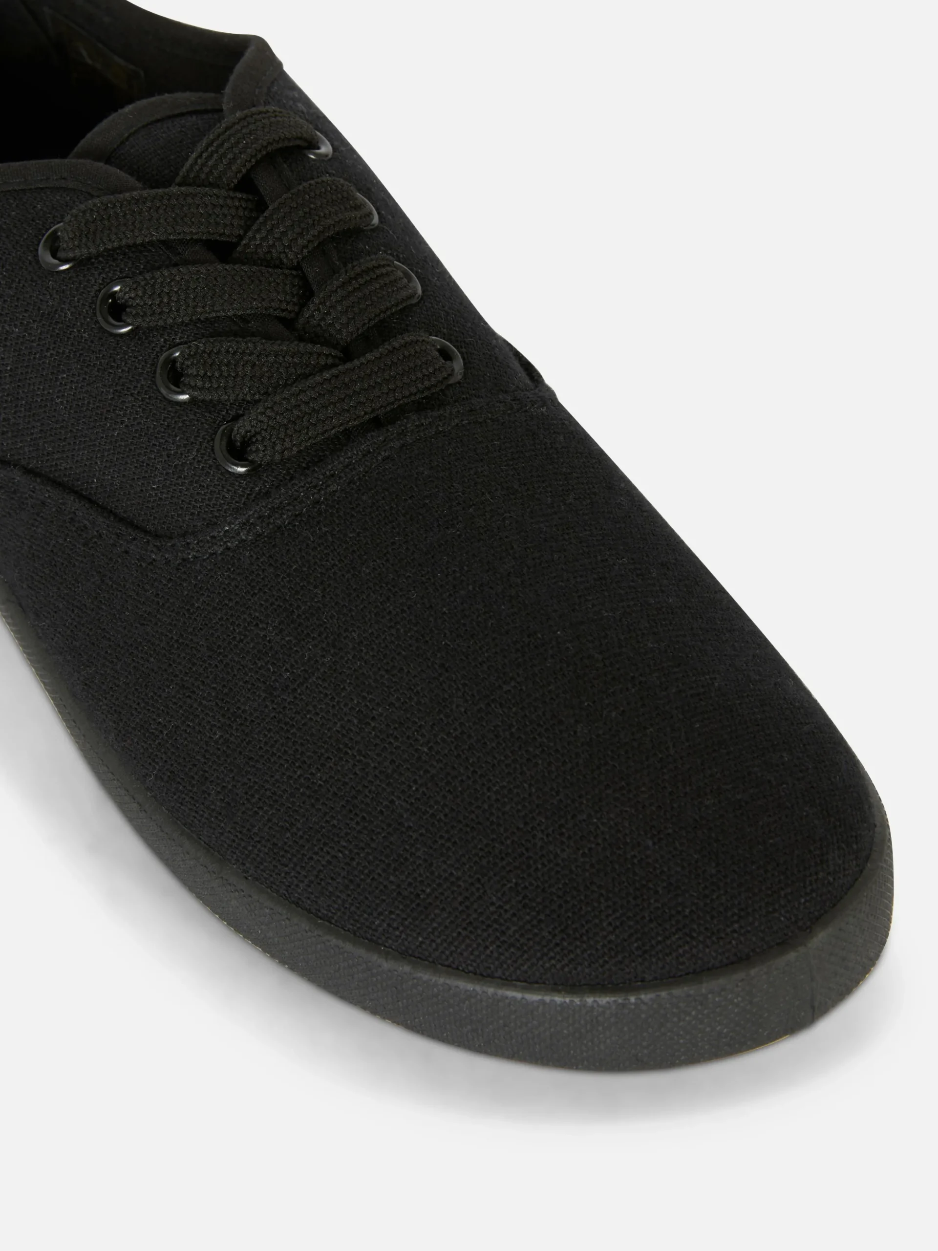 Deportivas De Lona Con Cordones