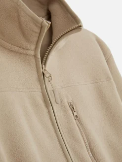 Forro Polar Con Cremallera Y Cuello Chimenea