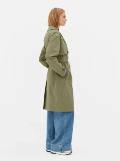 Gabardina De Doble Botonadura Con Cinturón