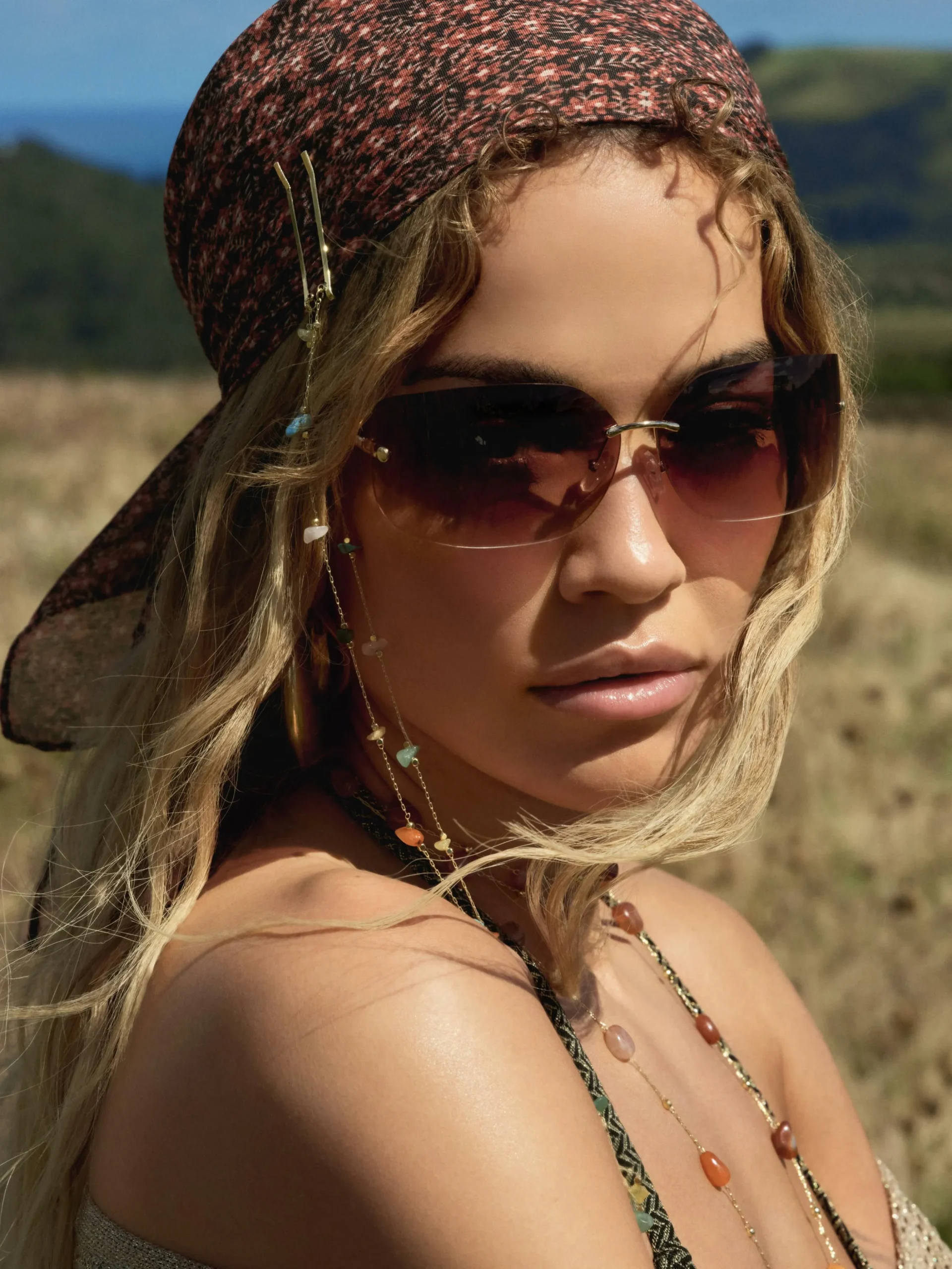 Gafas De Sol De Montura Invisible Curva De Rita Ora