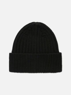 Gorro De Punto Grueso Acanalado