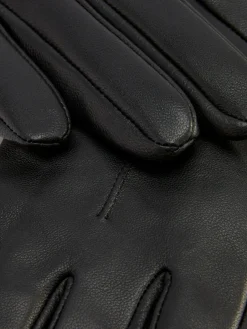 Guantes De Piel Con Puños Con Muescas
