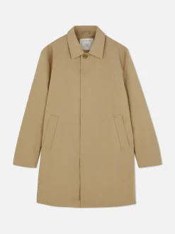 Impermeable Largo Con Botonadura Sencilla