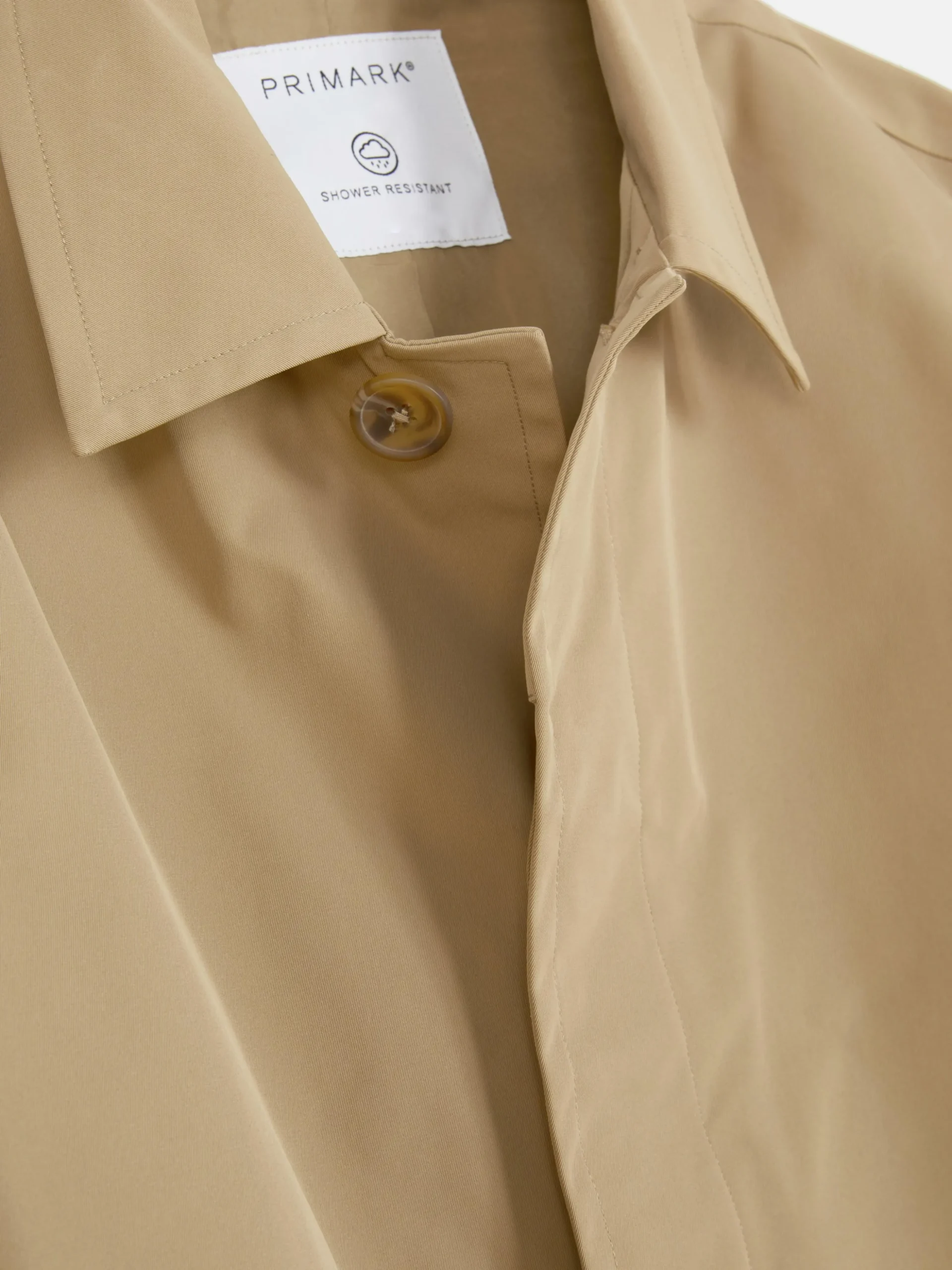 Impermeable Largo Con Botonadura Sencilla