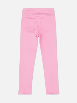 Jeggings Con Efecto Deshilachado