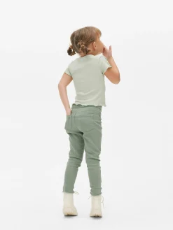 Jeggings Con Efecto Deshilachado