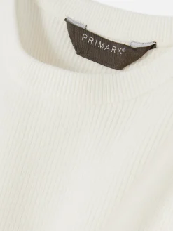 Jersey Acanalado Con Cuello Redondo