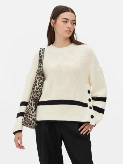 Jersey A Rayas Con Detalle De Botones