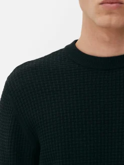 Jersey De Cuello Redondo En Punto Esterilla