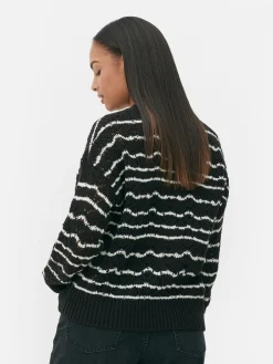 Jersey De Cuello Redondo Y Punto Abierto