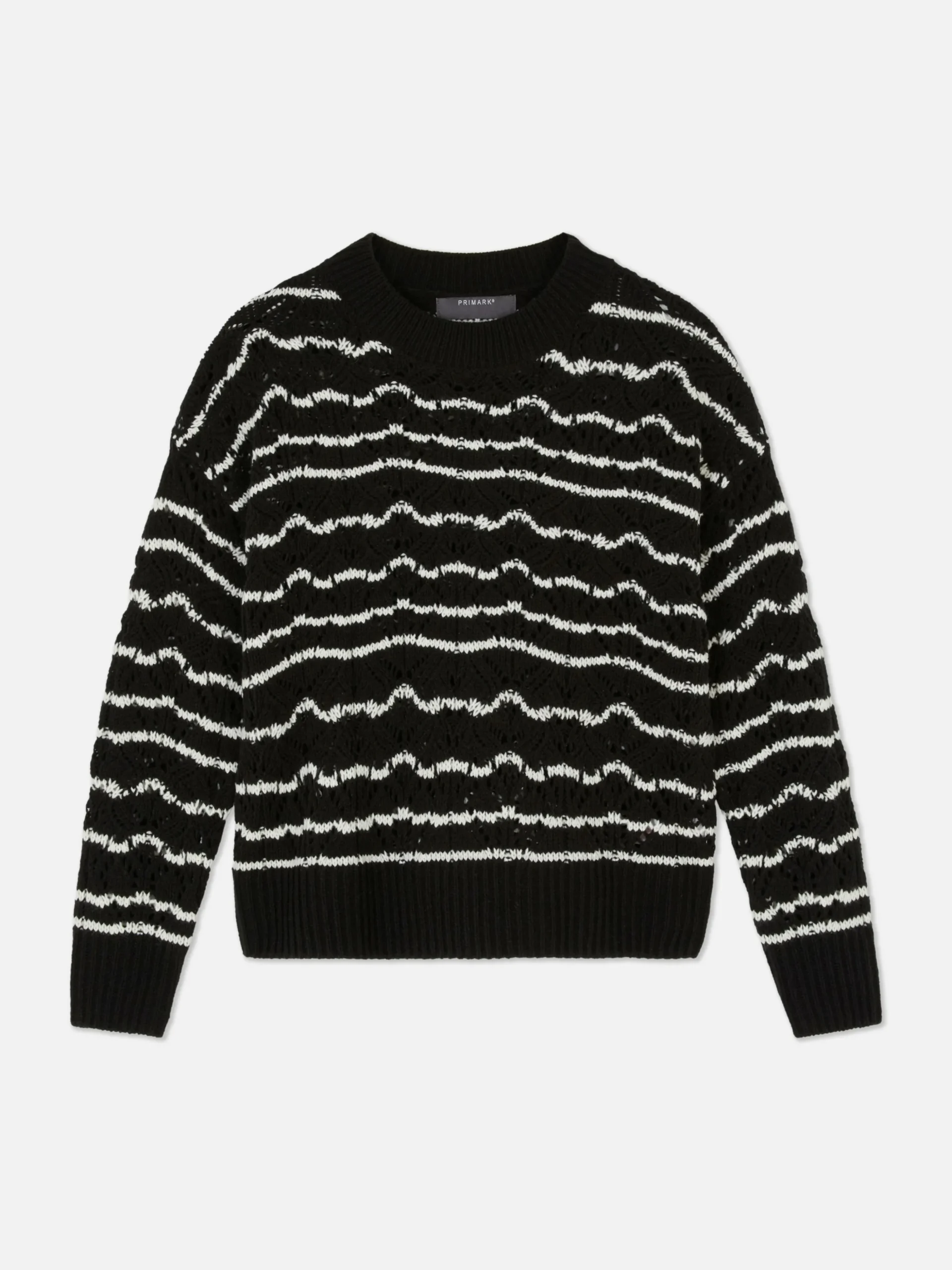 Jersey De Cuello Redondo Y Punto Abierto