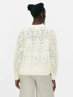 Jersey De Cuello Redondo Y Punto Abierto