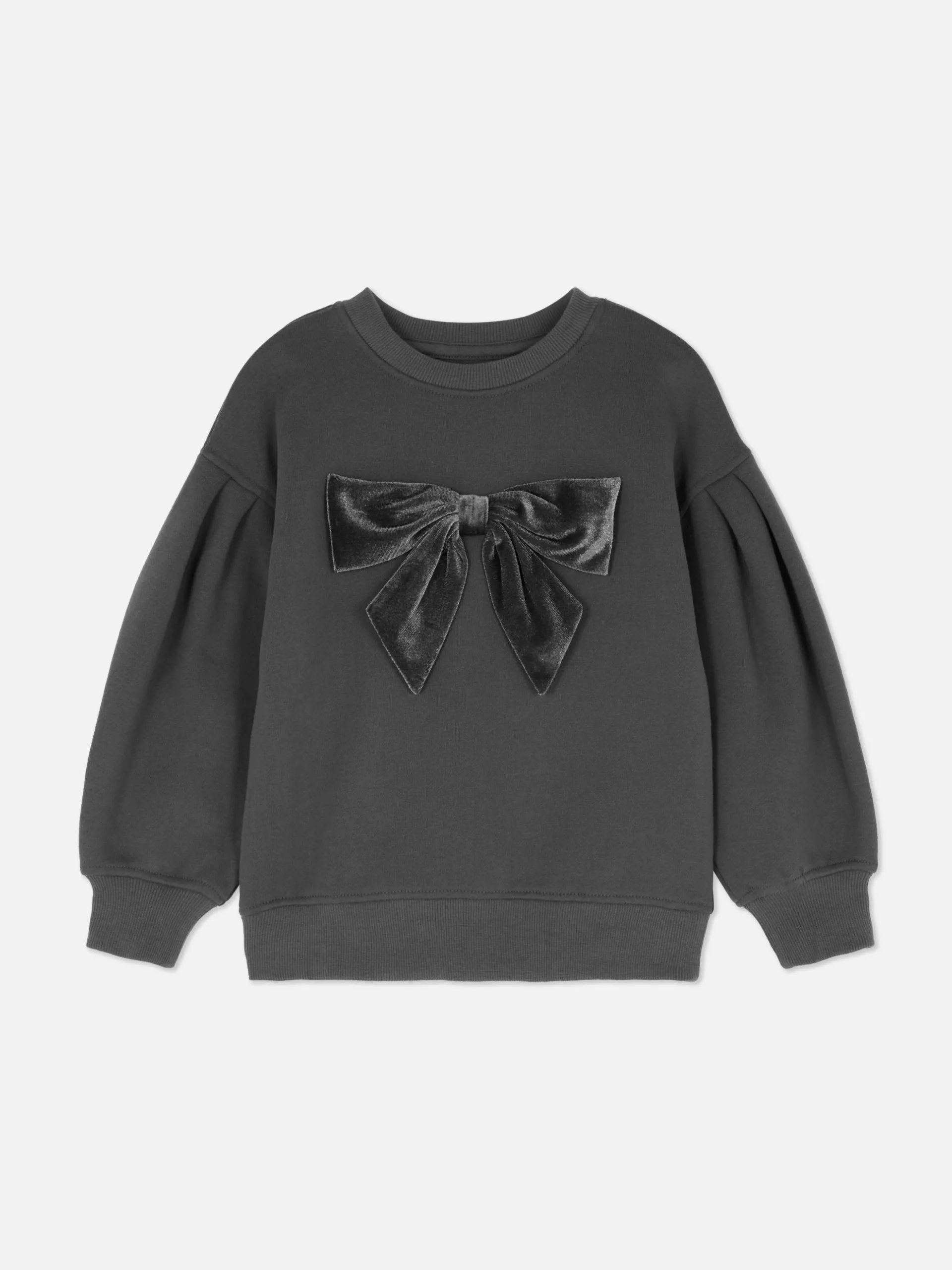 Jersey De Manga Abullonada Con Lazo De Terciopelo