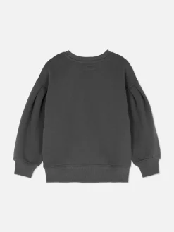 Jersey De Manga Abullonada Con Lazo De Terciopelo