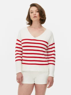 Jersey De Manga Larga Con Cuello Barco