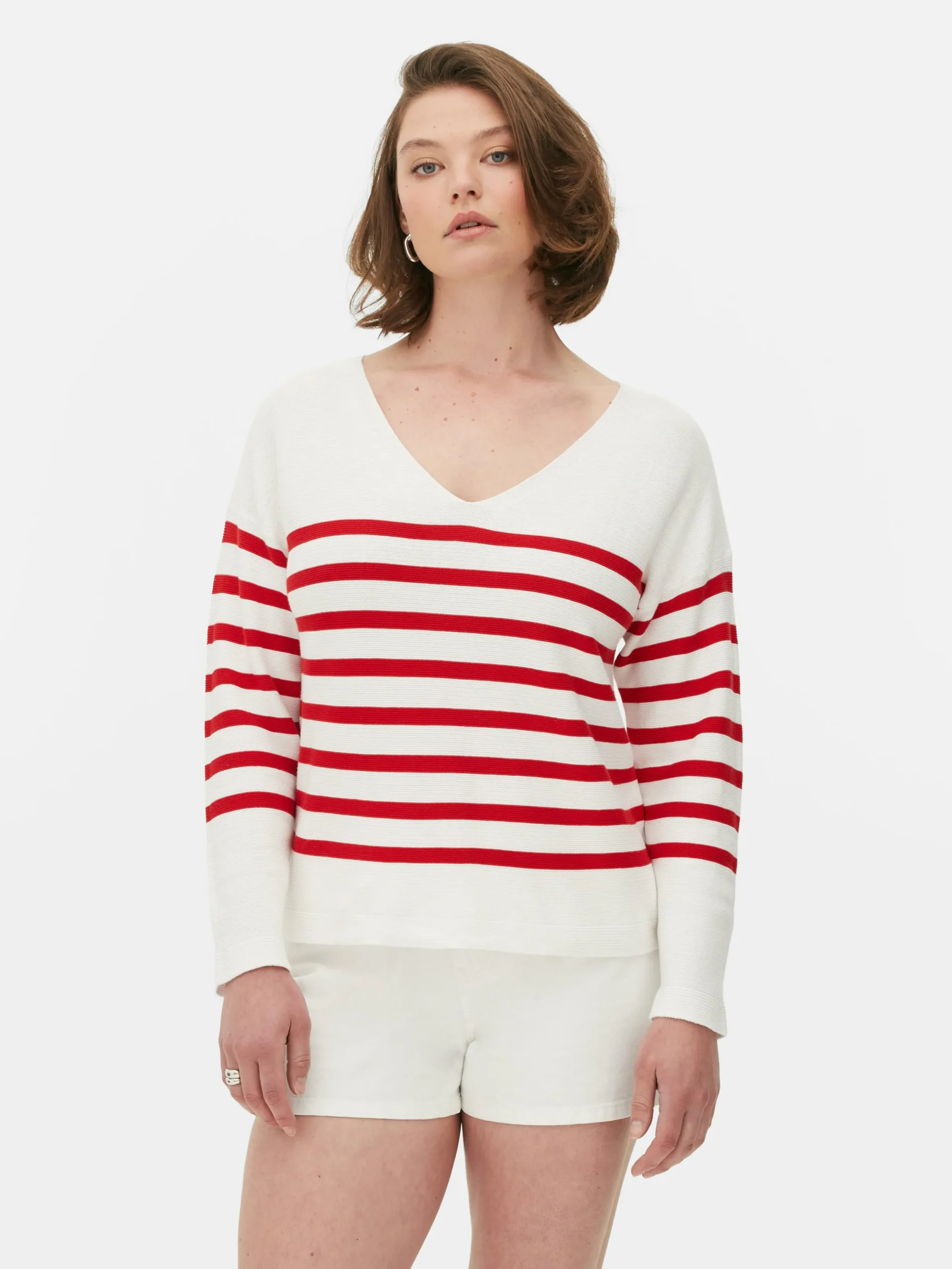 Jersey De Manga Larga Con Cuello Barco