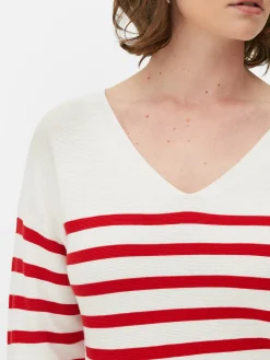 Jersey De Manga Larga Con Cuello Barco